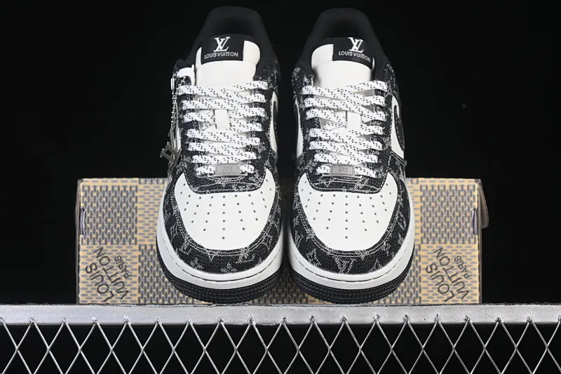 All categories Nk Air Force 1 Air Force series Nk Air Force 1 Low Air Force low-top Nike Air Force 1'07 Low LV joint white and black denim Air Force 1 low-top casual sneakers NH0601-579